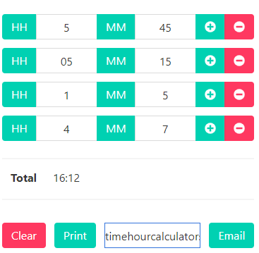 hours calculator by dremployee